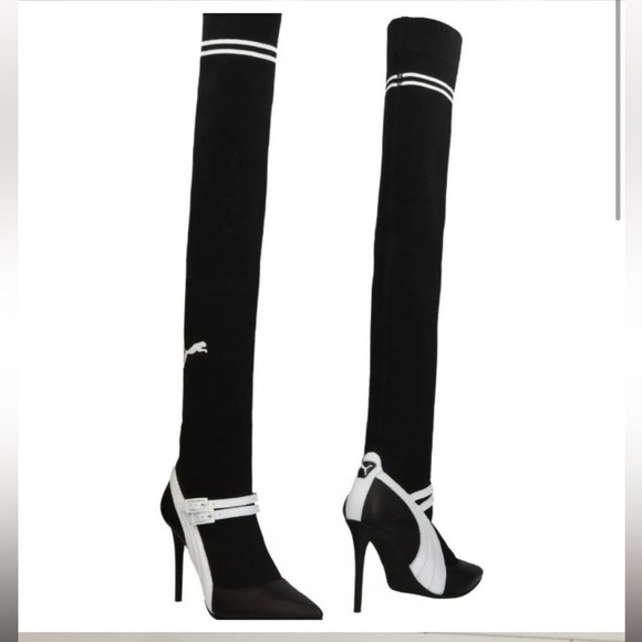 COPY - Puma x Fenty Knitted High Mary Jane Womens Heeled boots - Picture 2 of 10